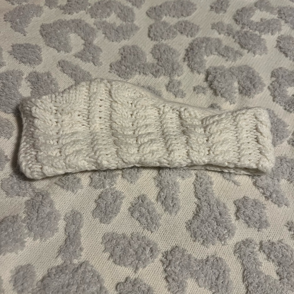 Cozy White Knit Headband